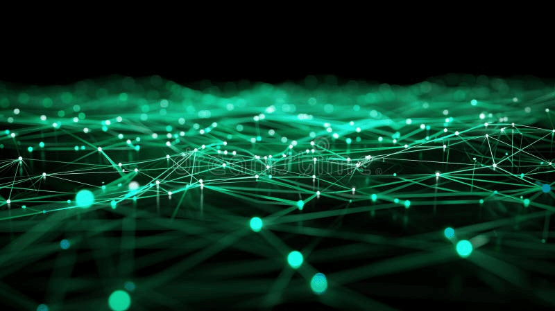 Abstract green digital network background